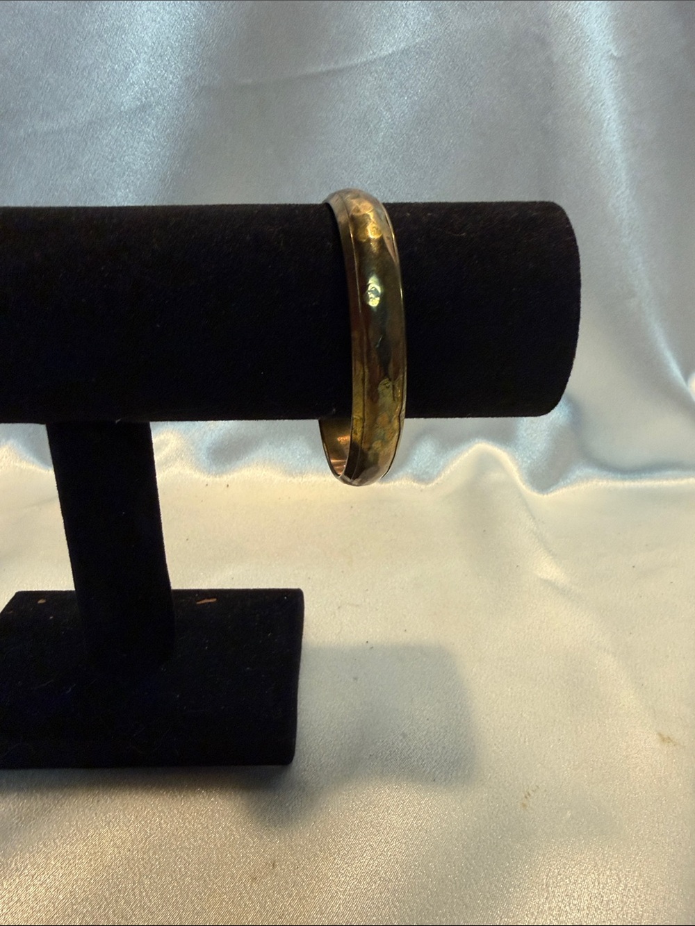 Hammered Brass Bangle Bracelet - Women's Jewelry Made in India